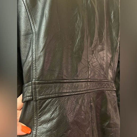 Vintage Jacqueline Ferrar Genuine Leather Belted Jacket – Black Thinsulate Lined - Picture 8 of 8